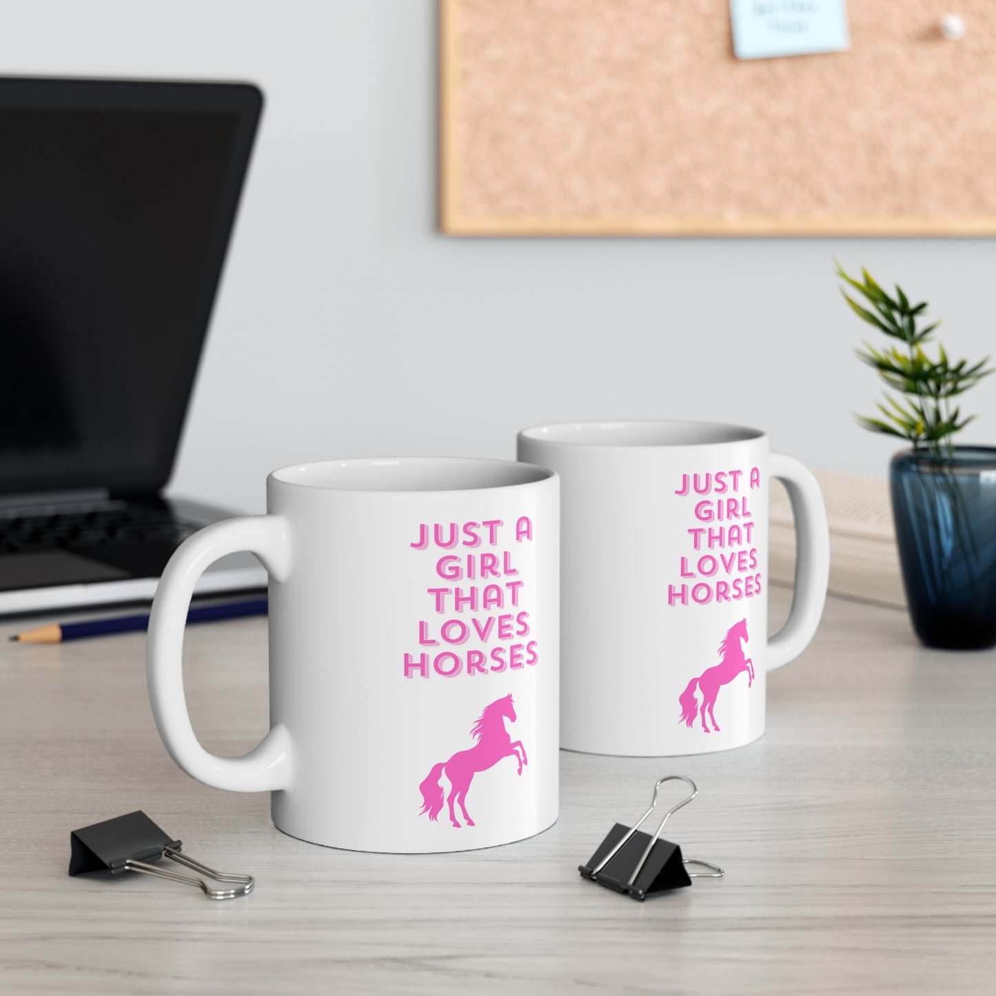 Just a girl that loves horses Ceramic Coffee Cups, 11oz