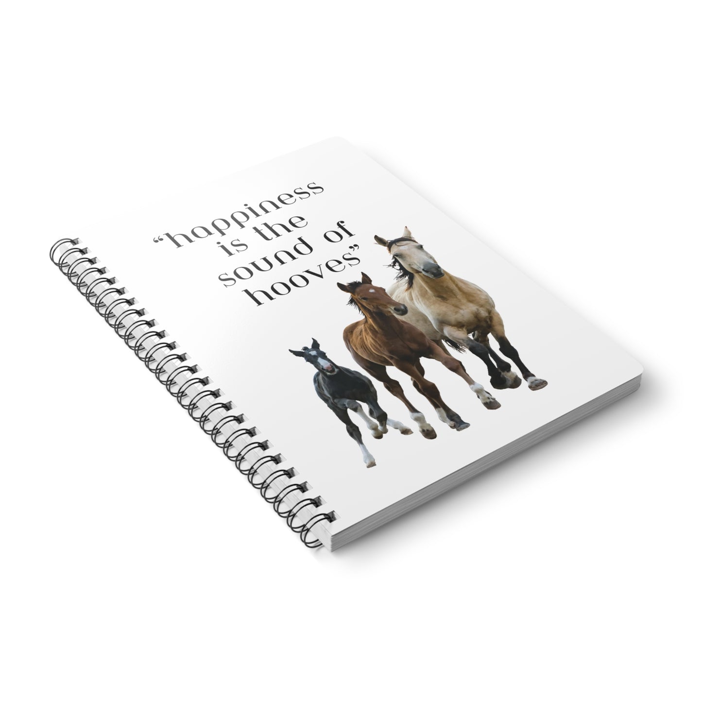 Sound of hooves horse theme Wirobound Softcover Notebook, A5