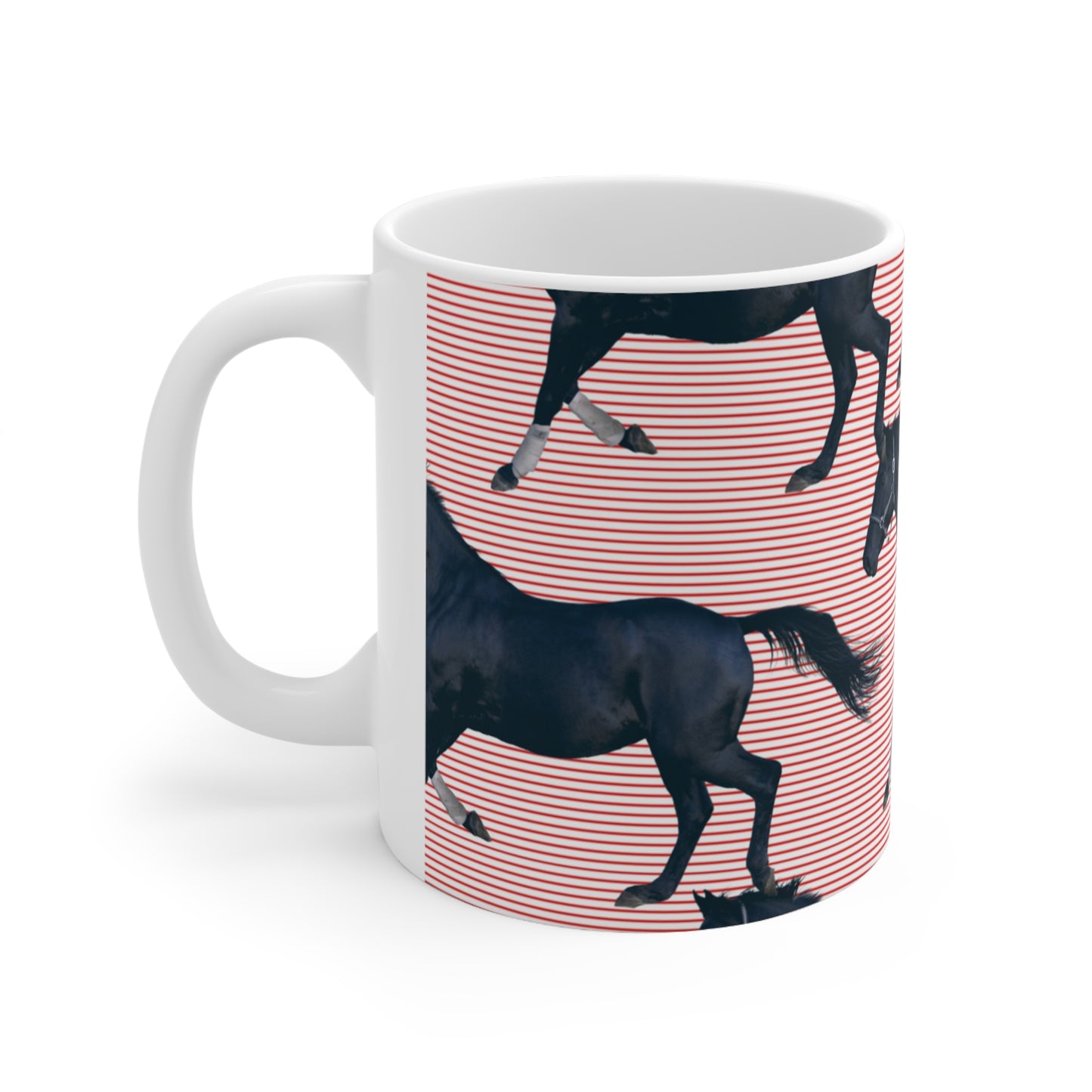 Horse stripe Ceramic Coffee Cups, 11oz