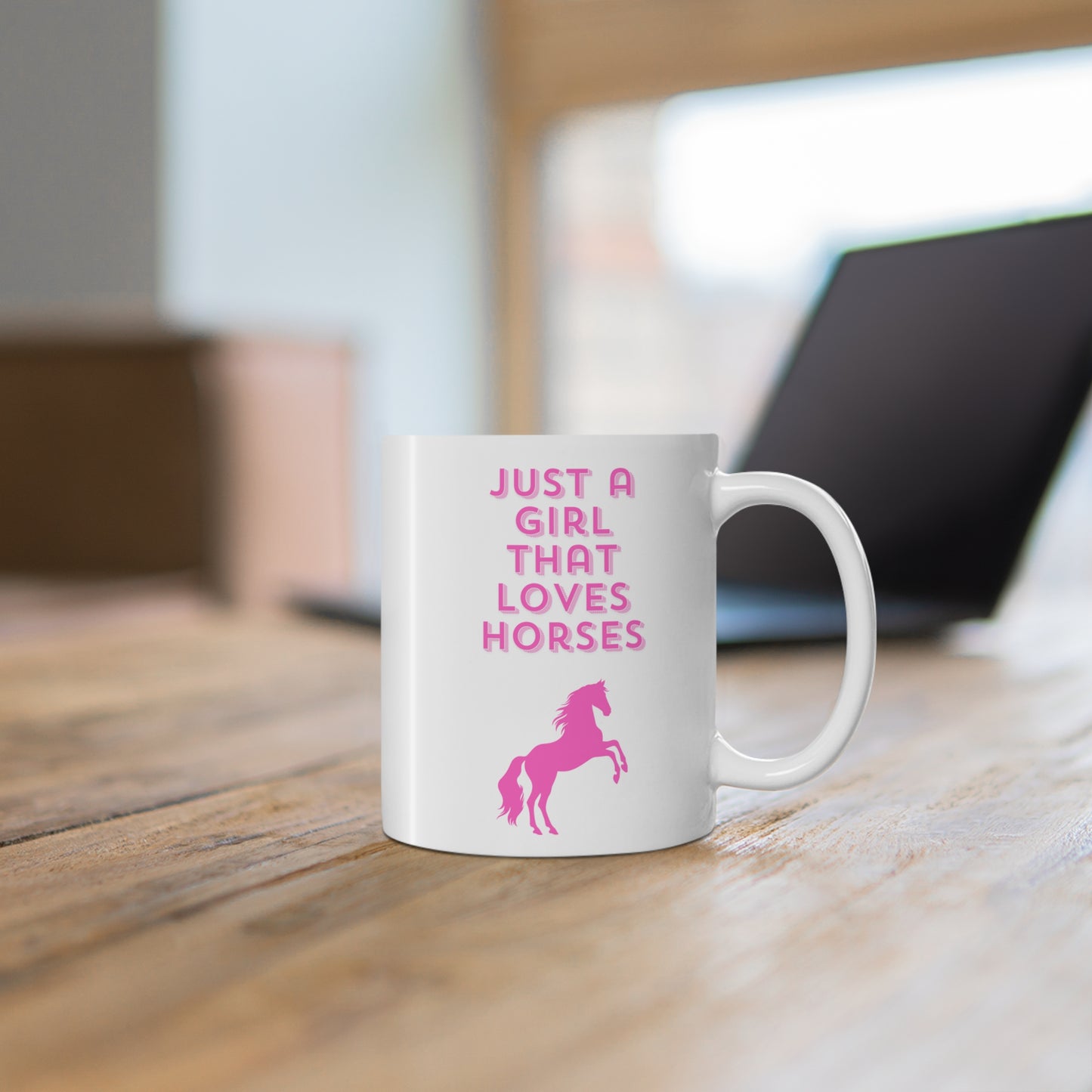 Just a girl that loves horses Ceramic Coffee Cups, 11oz