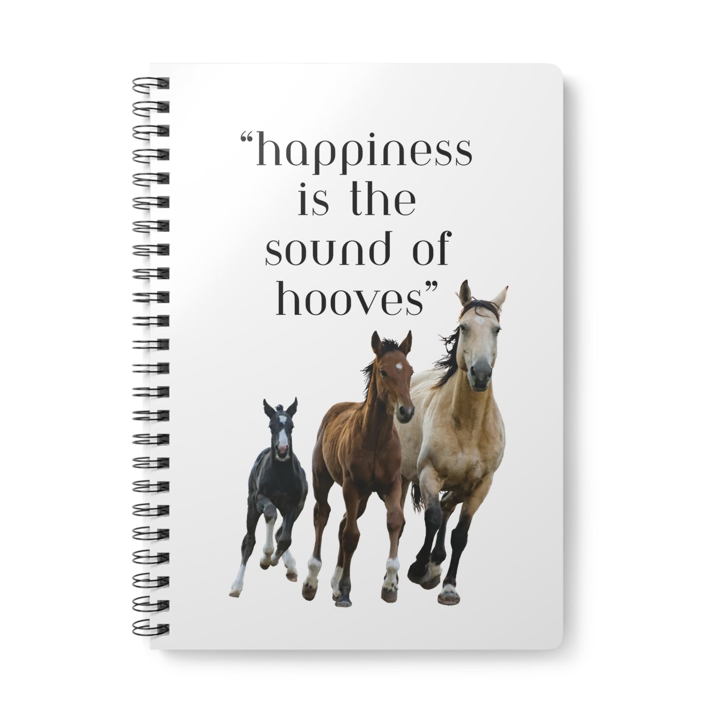 Sound of hooves horse theme Wirobound Softcover Notebook, A5