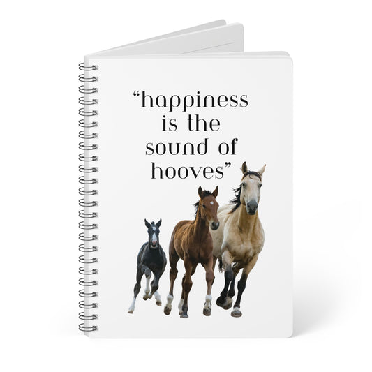 Sound of hooves horse theme Wirobound Softcover Notebook, A5