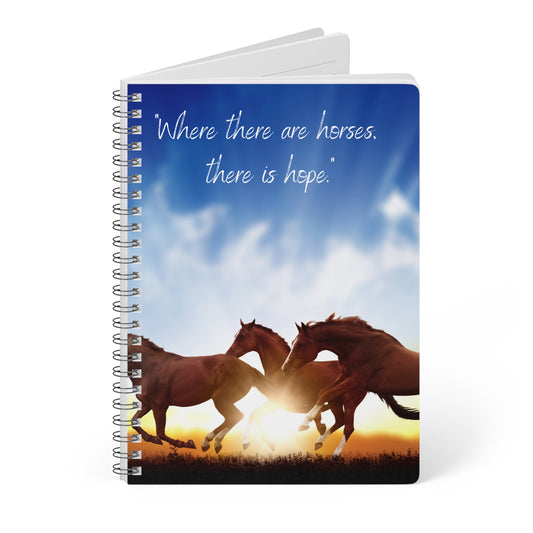 Hope horse theme Wirobound Softcover Notebook, A5